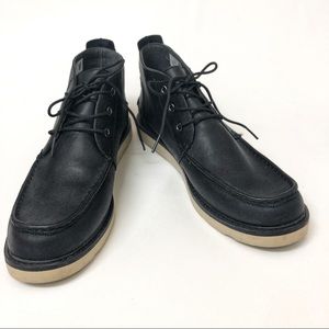 Toms Black Leather Chukka Boots